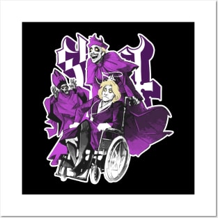 Funny Ghost Dark Purple Posters and Art